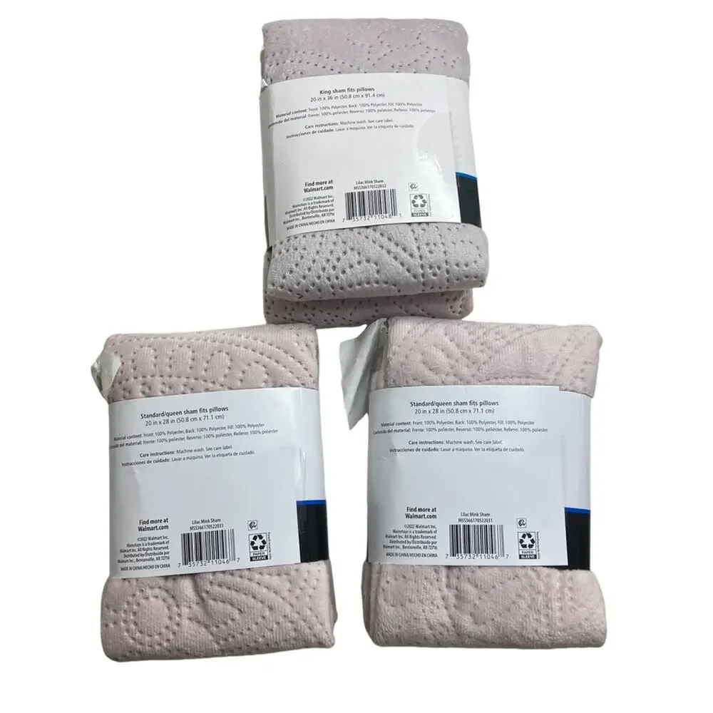 Mainstays Light Pink/ purple tone Sham Bundke